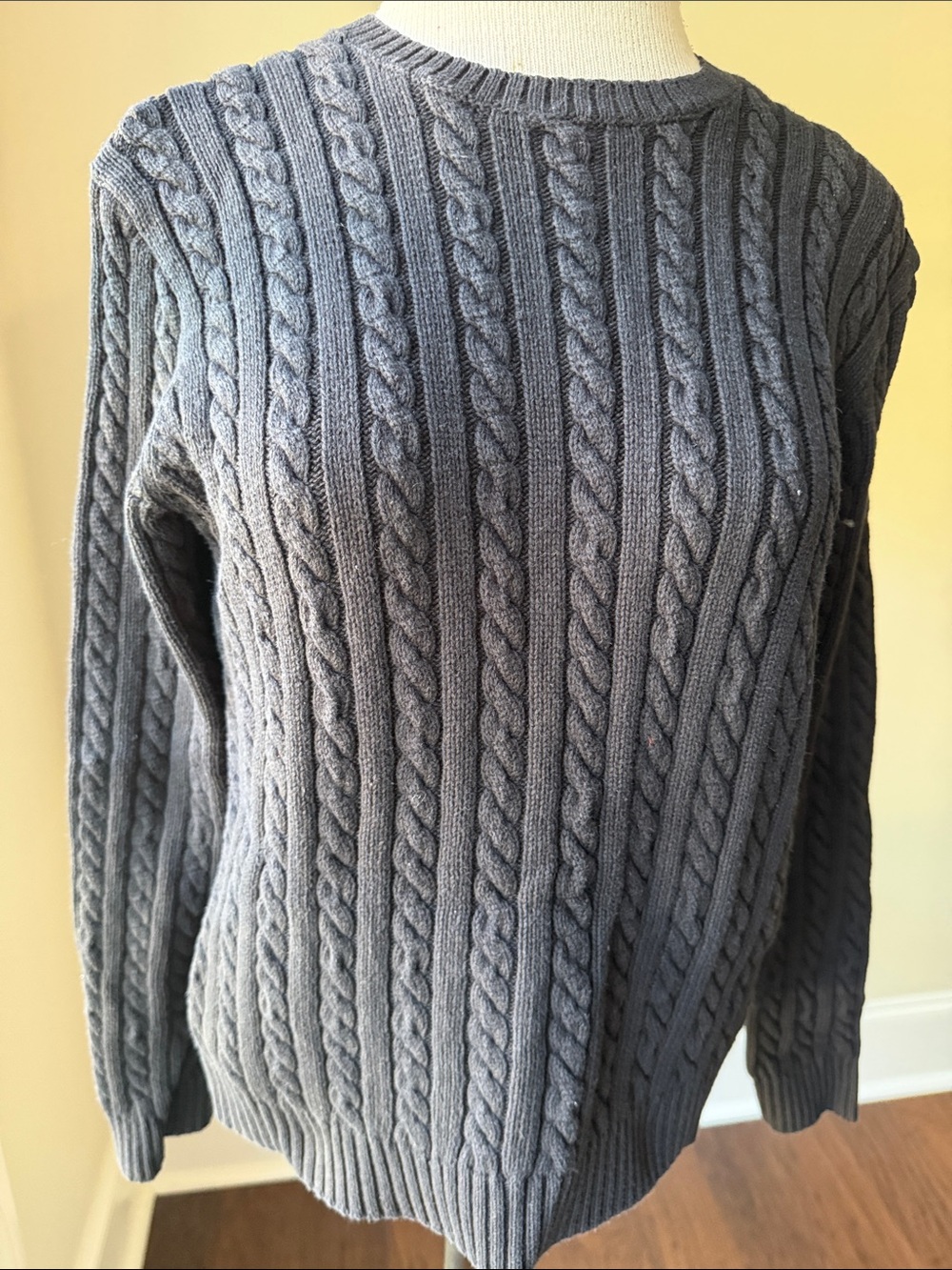 J. Crew Women's Cable-Knit Crewneck Sweater - Gray